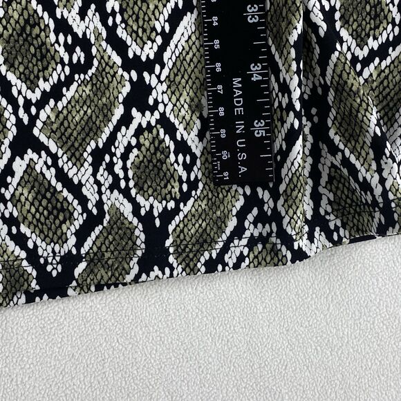 Michael Kors 1X Snake Print Sleeveless Shift Dress Black Green Beige Boho Chic - Picture 10 of 11